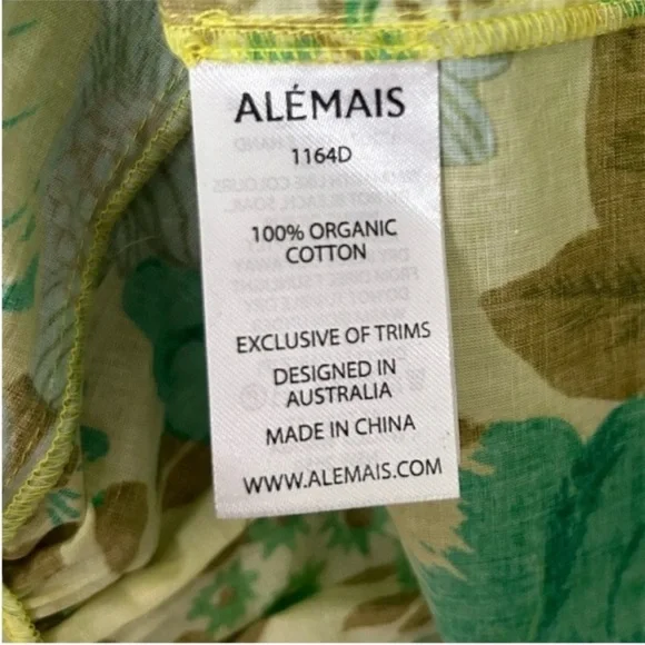 Alemais Wrenly Floral Midi Dress Green - Picture 8 of 8